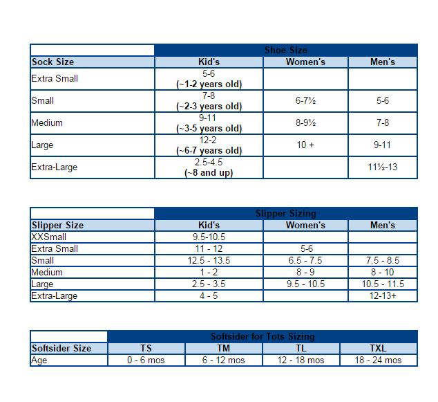 POLAR FEET - Polar Feet Size Guide